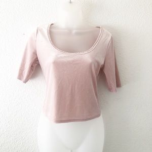 NWT Abercrombie & Fitch pink crop top